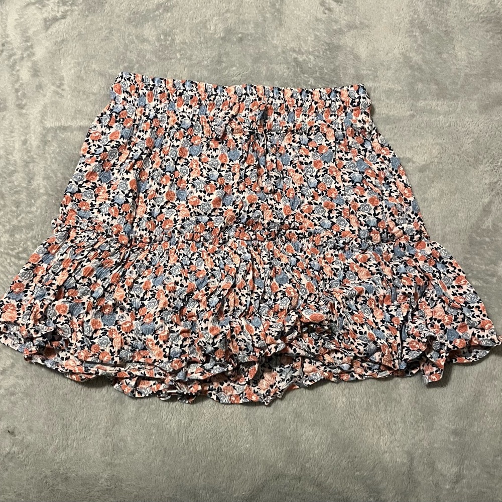 If It Were Me Pink and Blue Smocked Bubble Mini Skirt